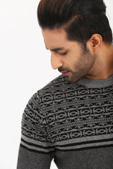 Men's Jacquard Cotton Sweater