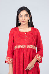 Rotary Printed Women's Viscose Ethnic Kurti