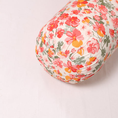 Bolster Cover - Peach Floral Multi