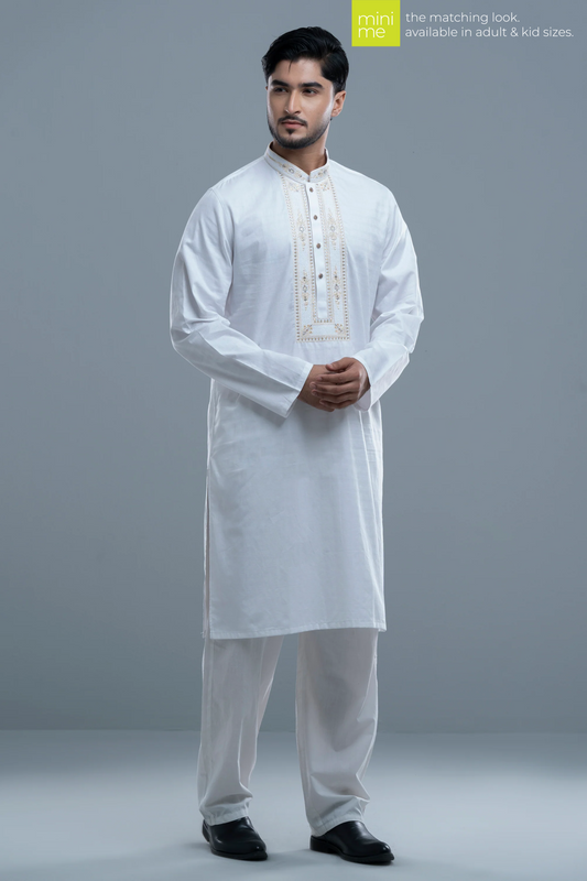 Regular Fit Embroidered Semi-Formal Panjabi