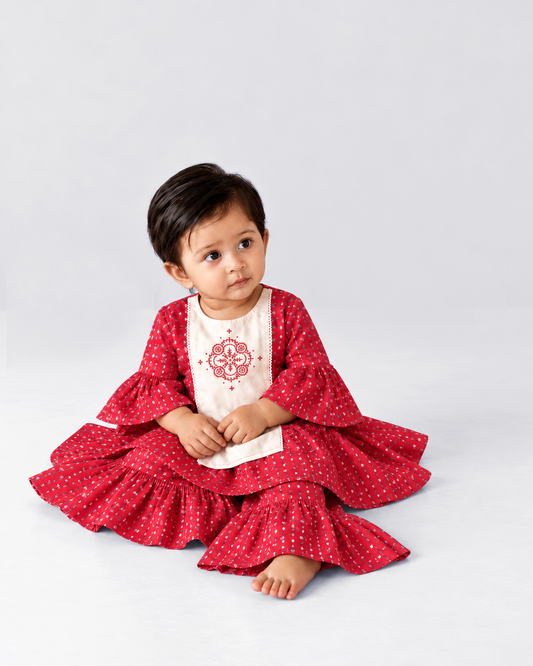 Newborn Girls' Ethnic Set (6-18 Months)