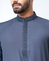 Regular Fit Embroidered Formal Ethnic Kurta Set